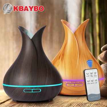 400ml Wood Grain Aroma Essential Oil Diffuser and Humidifier
